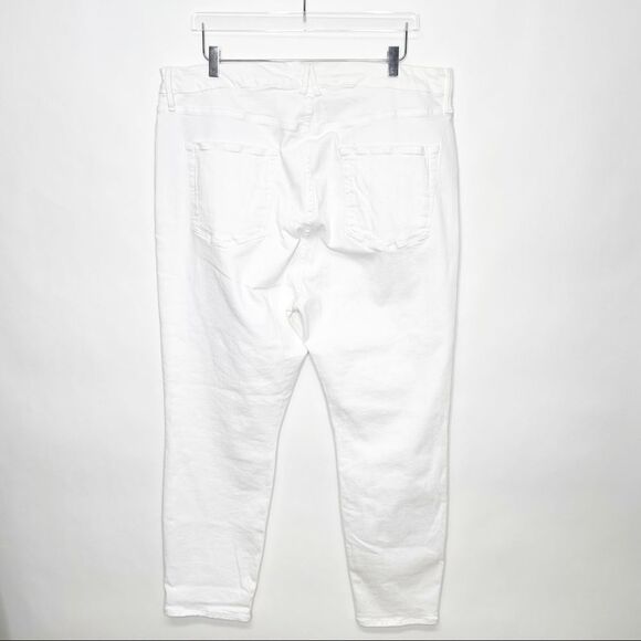 Good American Good Leg Crop Skinny Jeans 24 Plus White - Picture 6 of 12